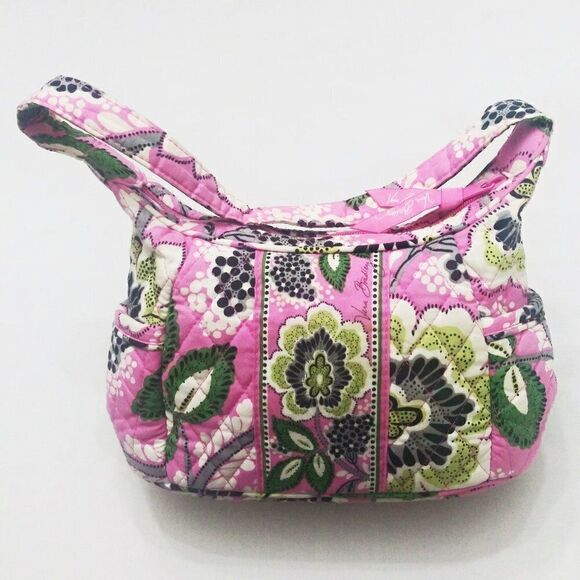 VERA BRADLEY Retired Priscilla Pink Floral Sophie Hobo Shoulder Bag & Coin Purse - Picture 9 of 9